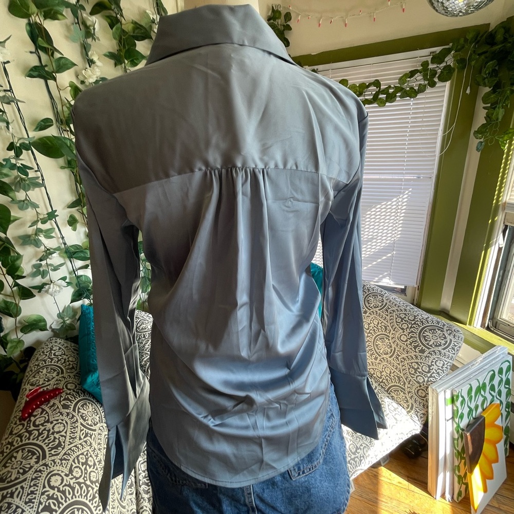 Backyard Roses Satin Top! - Picture 5 of 5